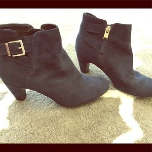 Blue Suede Booties